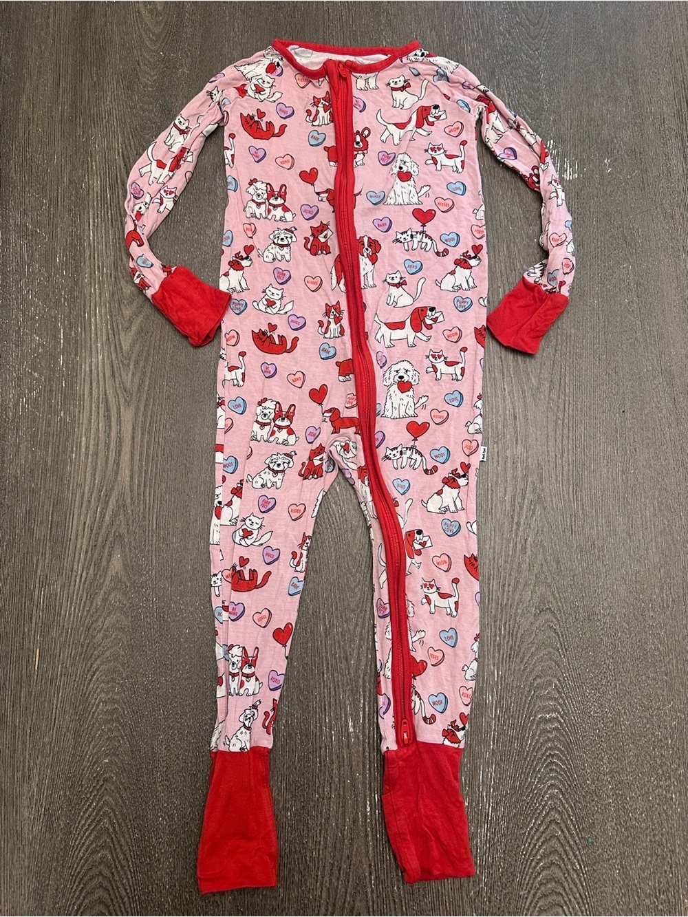 GUC HTF LITTLE SLEEPIES FUREVER VALENTINES ZIPPIES - Size 18-24M SKU:144 - Picture 2 of 5
